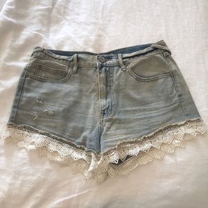Free people jean shorts distressed